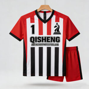 cjh (24) Soccer Jersey Thailand Quality Custom RED AND BLACK Color Blocking Team Football Jersey