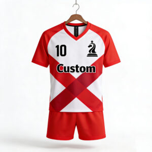 cjh (26) 25/26 Football Uniforms Set Soccer Jersey Quality Team red and White Color Soccer Shirts T-shirt