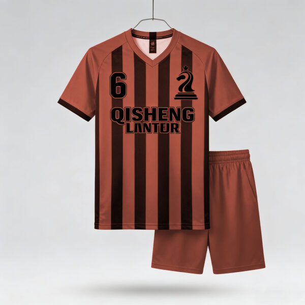 Quality Team red and black Color Blocking Soccer Shirts Maillot T-shirt
