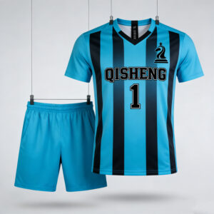 cjh (6) 25/26 Football Uniforms Set Soccer Jersey Quality Team Blue Color Blocking Soccer Shirts Maillot T-shirt