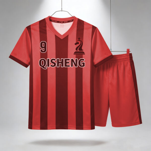 25/26 Football Uniforms Set Soccer Jersey Thailand Quality Team Red and White Color Blocking Soccer Shirts Maillot T-shirt