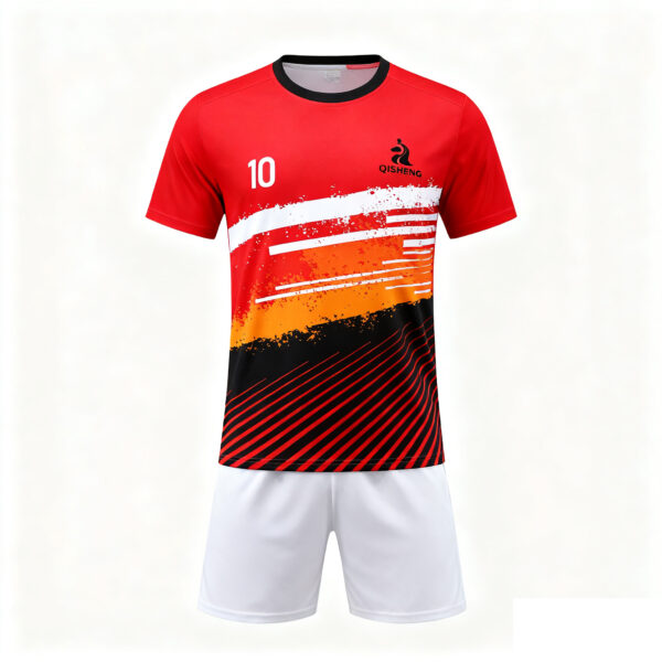 2025-2026 Collection Red and Yellow color-blocked Black stripes Casual Sports Tracksuit
